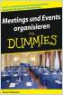Meetings und Events organisieren für Dummies