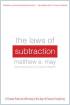 The Laws of Subtraction