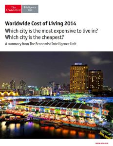 Worldwide Cost of Living 2014