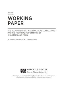 The Relationship Between Political Connections and the Financial Performance of Industries and Firms