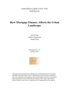 How Mortgage Finance Affects the Urban Landscape