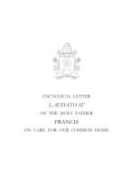 Encyclical Letter Laudato Si’ of the Holy Father Francis