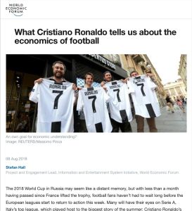 What Cristiano Ronaldo tells us about the economics of football