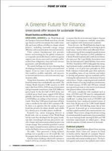 A Greener Future for Finance