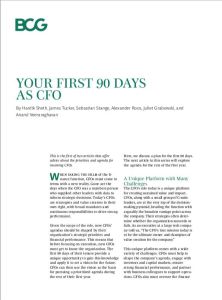 Your First 90 Days as CFO