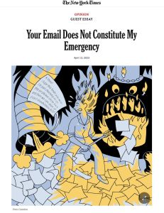 Su correo electrónico no constituye mi emergencia