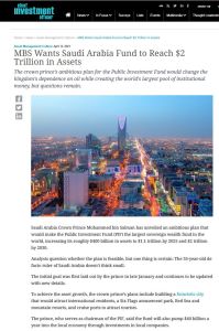 MBS Wants Saudi Arabia Fund to Reach $2 Trillion in Assets