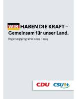 Wir haben die Kraft &ndash; Gemeinsam f&uuml;r unser Land.