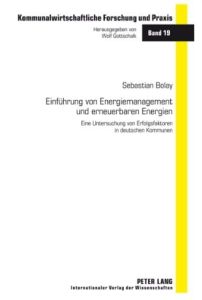 Einf&uuml;hrung von Energiemanagement und erneuerbaren Energien