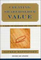 Créer la valeur actionnariale