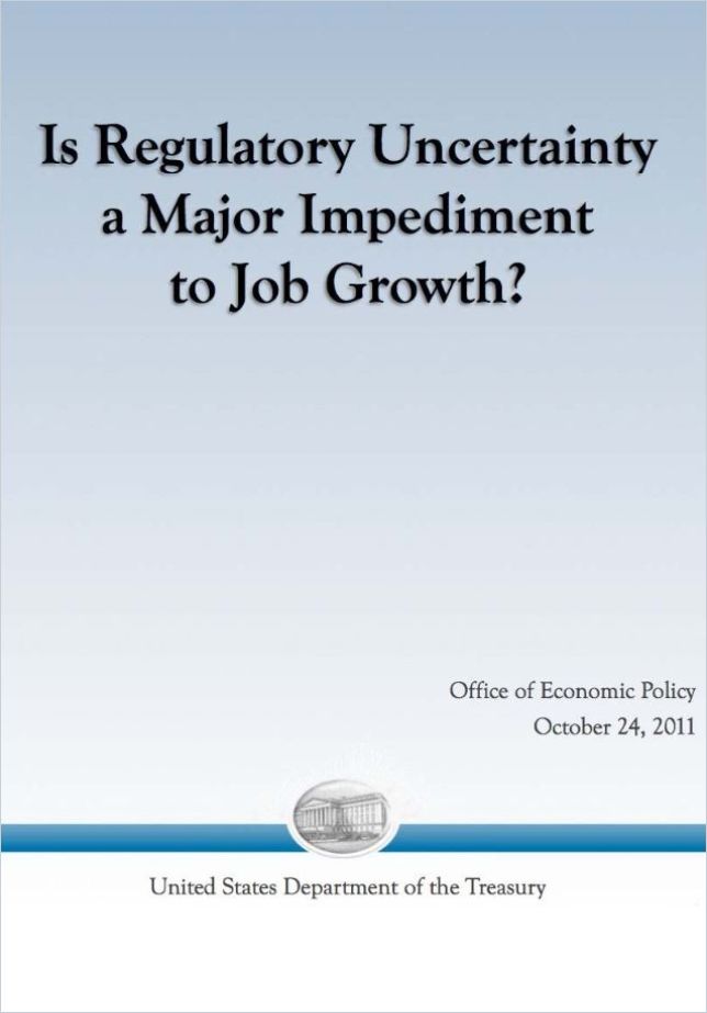 Is Regulatory Uncertainty a Major Impediment to Job Growth? cover