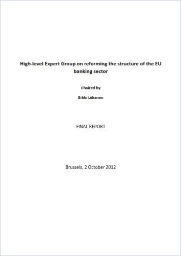 Final Report [“Liikanen Report”] cover