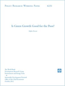 Is Green Growth Good for the Poor?