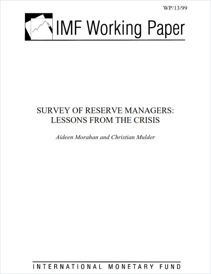 Survey of Reserve Managers cover