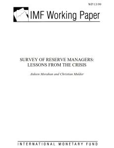 Survey of Reserve Managers