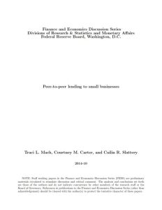 Peer-to-Peer Lending to Small Businesses