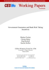 Government Guarantees and Bank Risk Taking Incentives