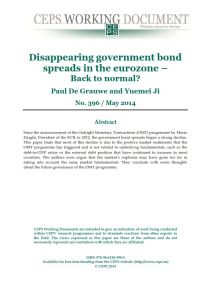 Disappearing Government Bond Spreads in the Eurozone