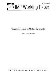 Oversight Issues in Mobile Payments