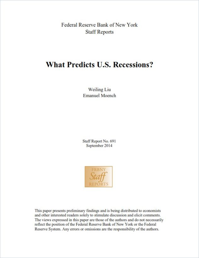 What Predicts U.S. Recessions? cover