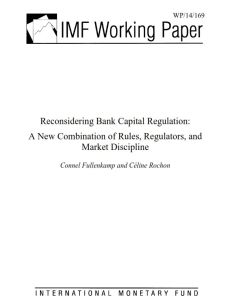 Reconsidering Bank Capital Regulation