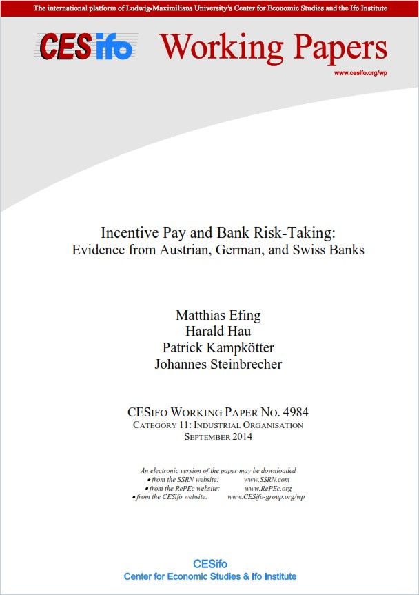Incentive Pay and Bank Risk-Taking cover