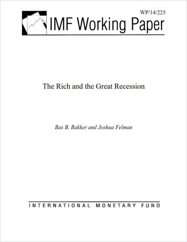 The Rich and the Great Recession cover