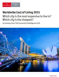Worldwide Cost of Living 2015