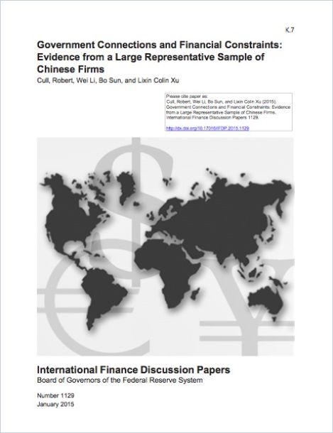 Government Connections and Financial Constraints cover