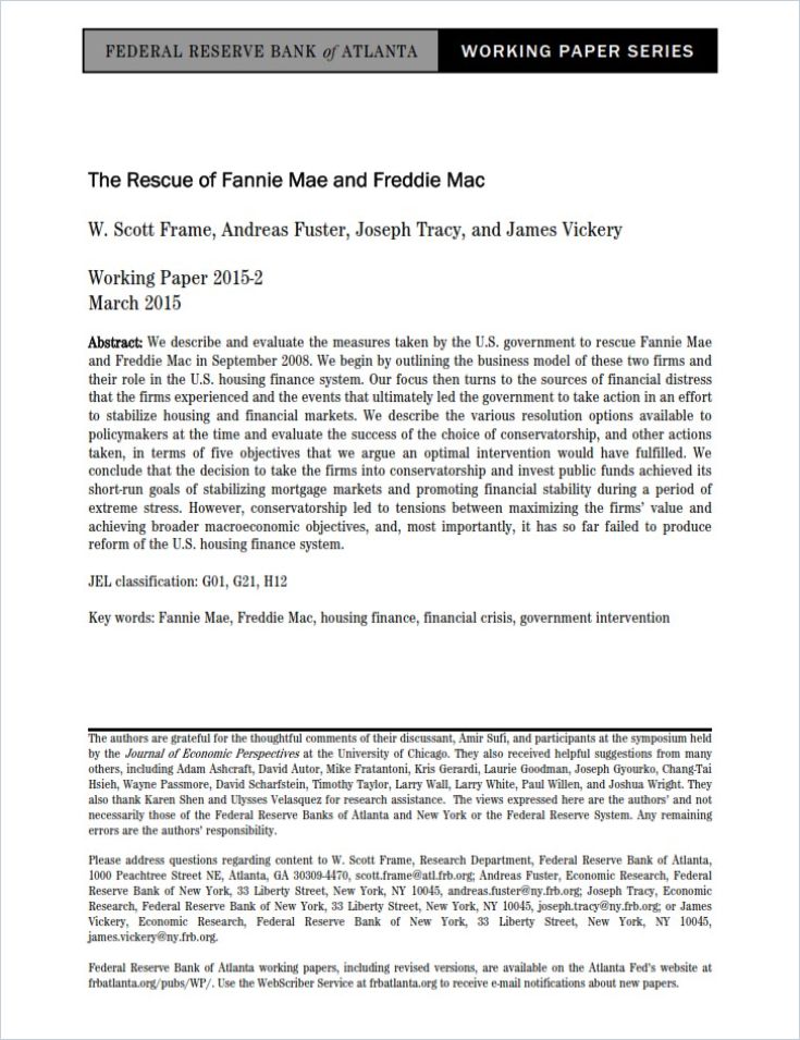 The Rescue of Fannie Mae and Freddie Mac cover