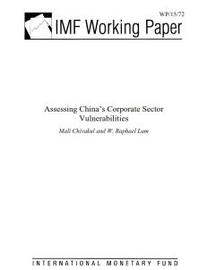 Assessing China’s Corporate Sector Vulnerabilities