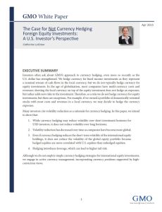 The Case for Not Currency Hedging  Foreign Equity Investments