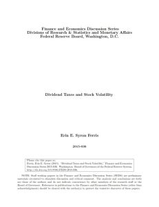 Dividend Taxes and Stock Volatility