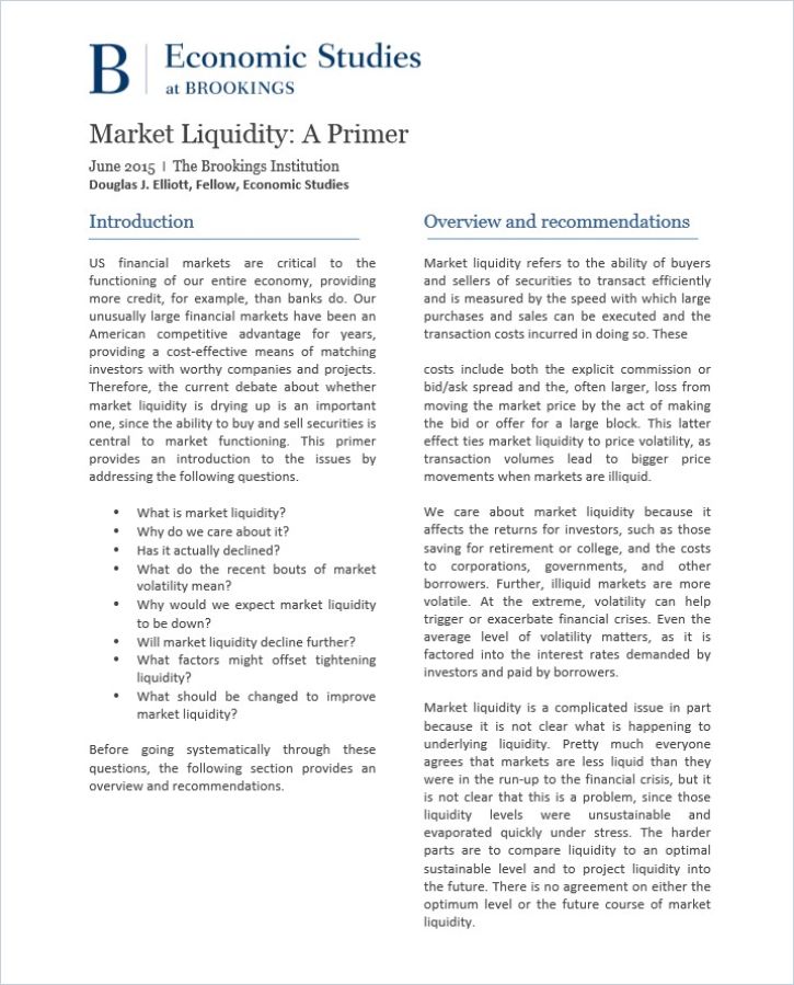 Market Liquidity cover