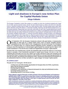 Light and Shadows in Europe’s New Action Plan for Capital Markets Union
