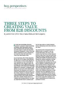 Three Steps to Creating Value from B2B Discounts