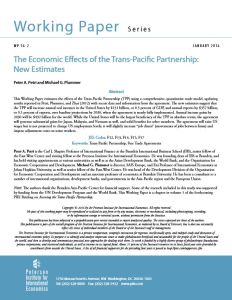 The Economic Effects of the Trans-Pacific Partnership