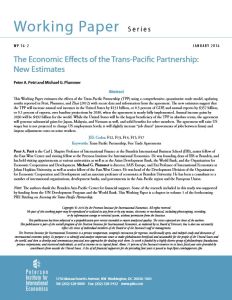 The Economic Effects of the Trans-Pacific Partnership