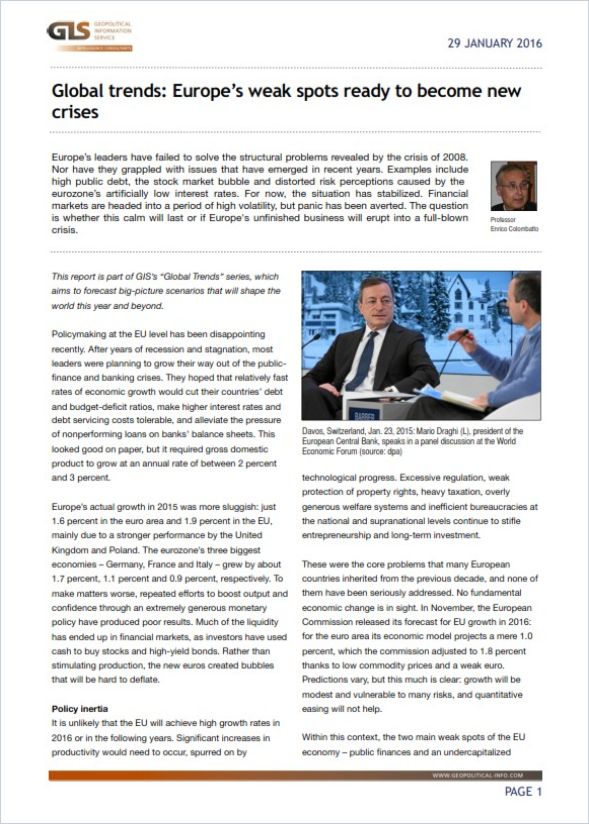 Europe’s Weak Spots Ready to Become New Crises cover