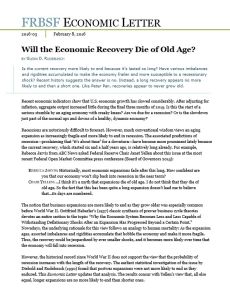 Will the Economic Recovery Die of Old Age?