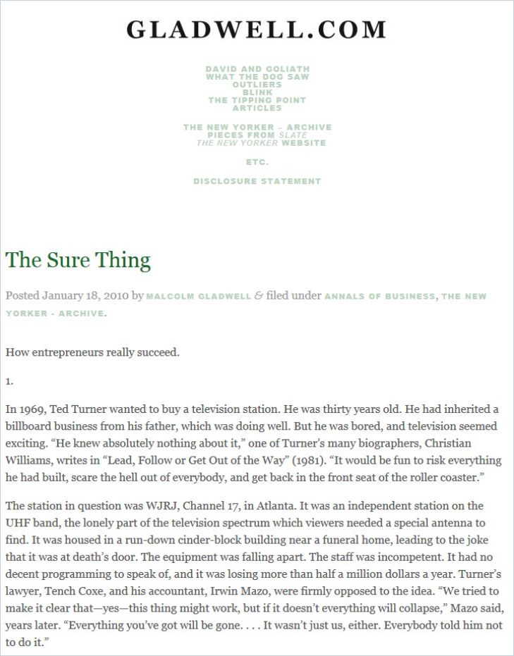 Image of: The Sure Thing
