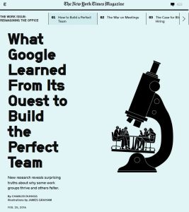 What Google Learned From Its Quest to Build the Perfect Team