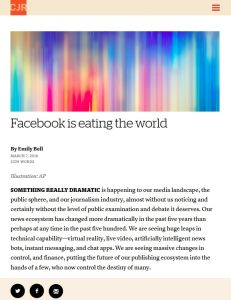 Facebook Is Eating the World