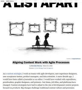 Aligning Content Work with Agile Processes