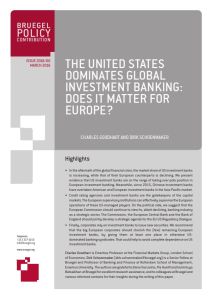 The United States Dominates Global Investment Banking