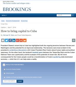 How to Bring Capital to Cuba