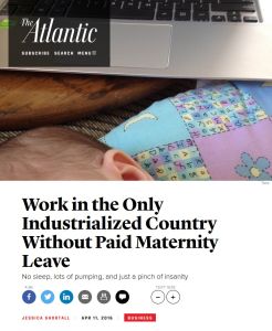 Work in the Only Industrialized Country Without Paid Maternity Leave
