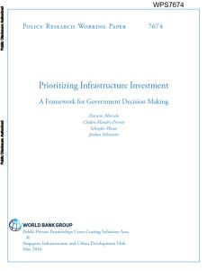 Prioritizing Infrastructure Investment
