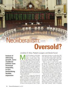 Neoliberalism: Oversold?