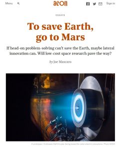To Save Earth, Go to Mars